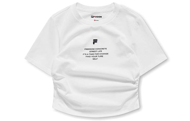 FILA FUSION Trendy Brand Street Collection SS23 Crop Top Women's Standard White