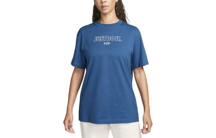 Nike Nike Drop Shoulder Sleeve T Shirt Women's Blue