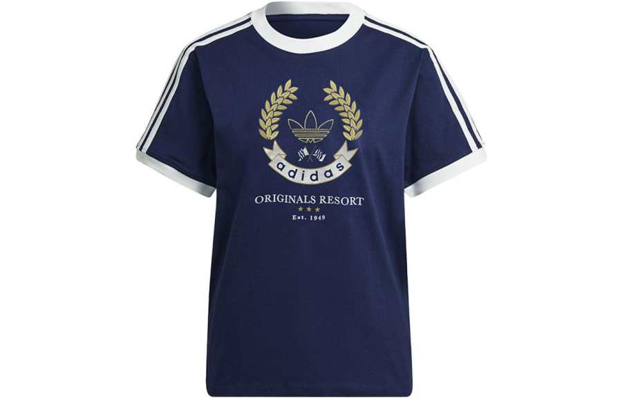 Adidas Originals Drop Shoulder Sleeve T Shirt Women's Blue