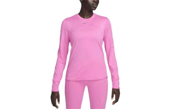 Nike Nike T Shirts Women's Pink Crew Neck Moderate Straight Fit