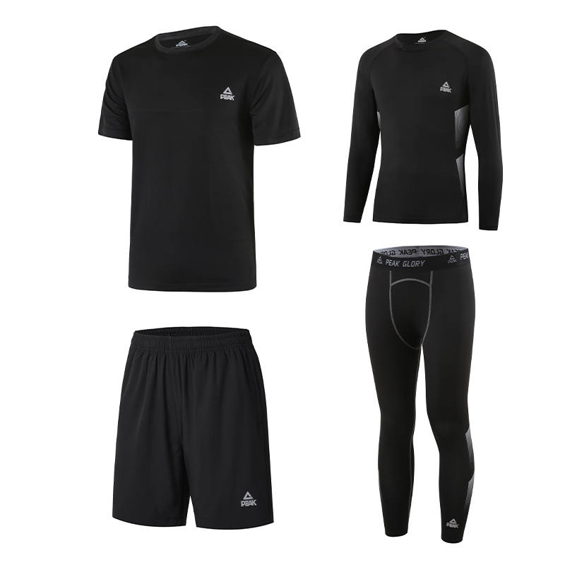 PEAK PEAK Running Clothing Sets Unisex 4 Pack Black