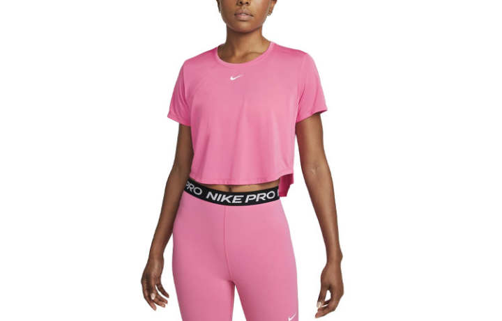 Nike Nike T Shirts Women's Rose Red Crew Neck Moderate