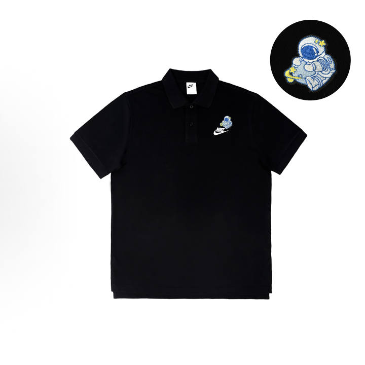Nike Nike Polo Shirts Unisex Black Polo Collar Moderate Straight Fit