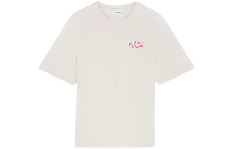 Maison Kitsune Maison Kitsuné Logo Embroidered Crewneck T Shirt
