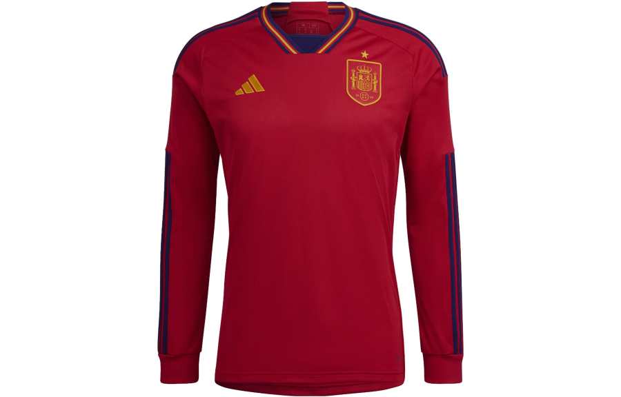 Adidas Adidas Spain National Team Spain 22 Long Sleeve Home Jersey Soccer Jersey Men's Red