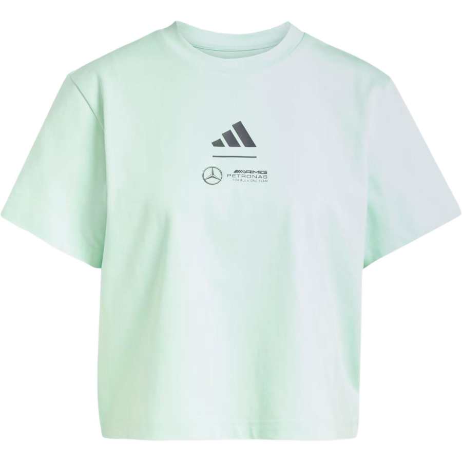 Adidas Adidas Women's Mercedes Amg Petronas Formula Team Polo Shirt Frozen Green/Grey Strata
