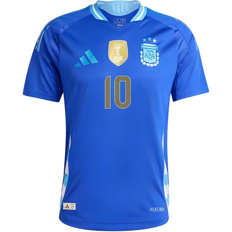 Adidas Adidas Argentina National Team ARGENTINA 2024 MESSI AWAY AUTHENTIC JERSEY Soccer Jersey Men's Blue