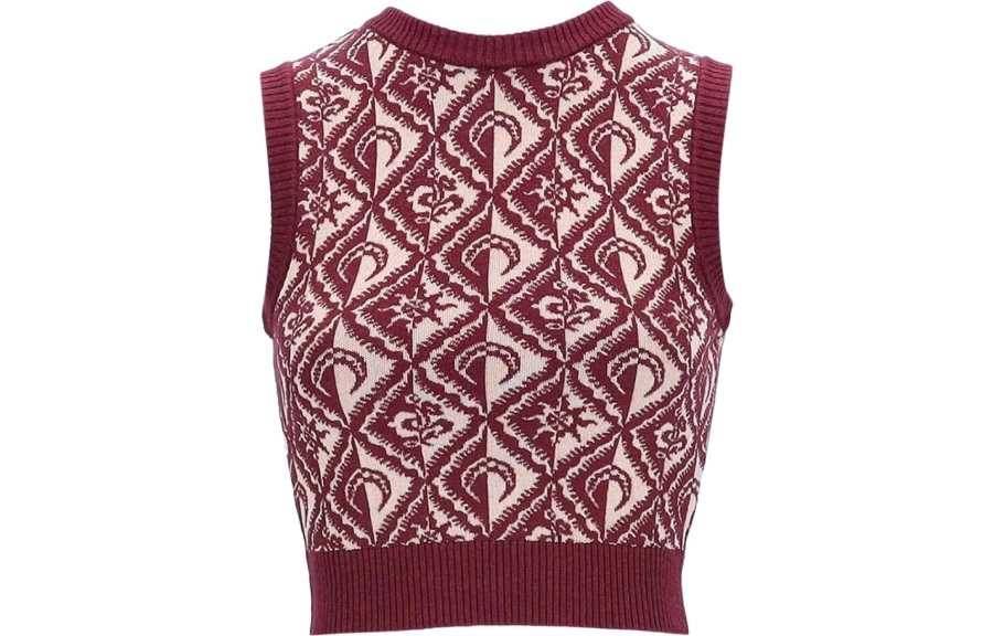 Marine Serre Moon Diamant Knitted Top