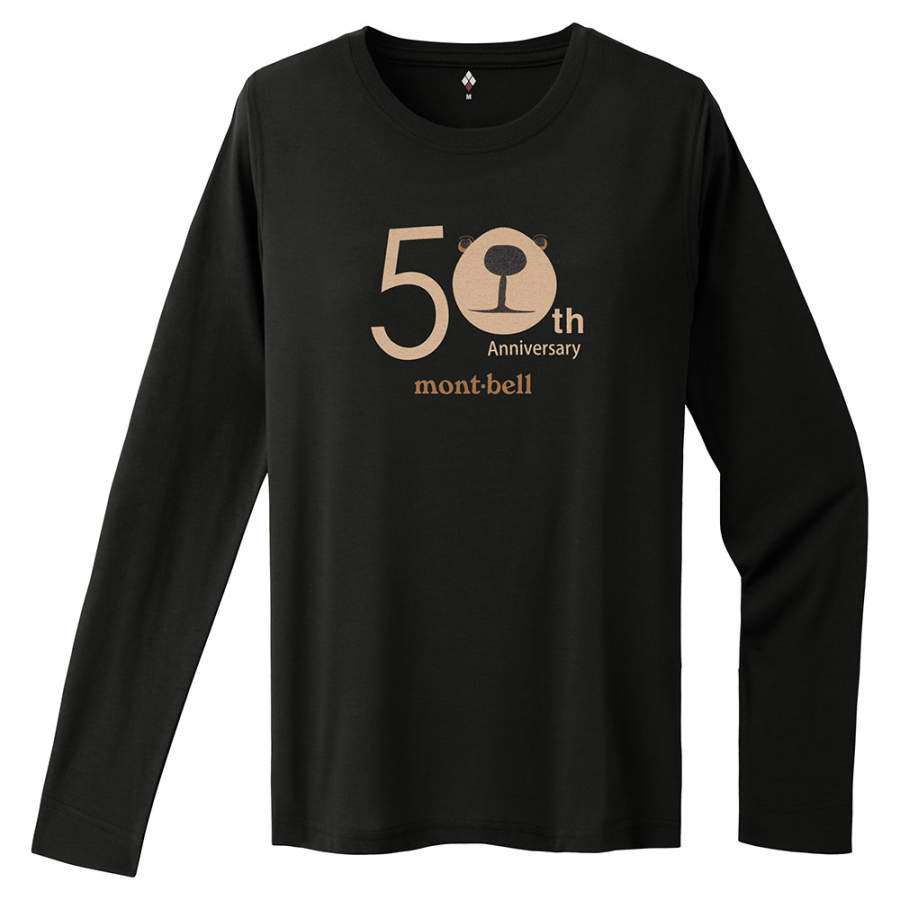 MONTBELL T Shirts Women's Black Crew Neck Moderate