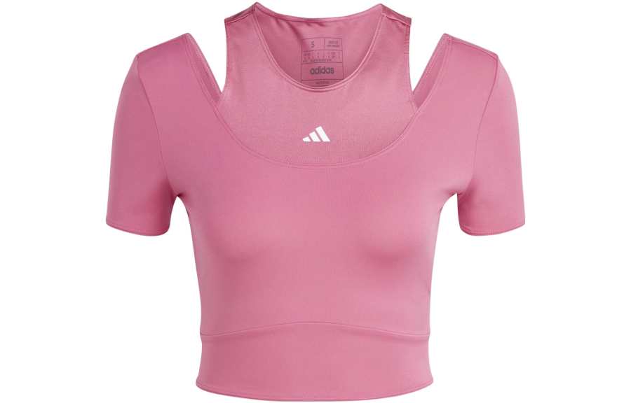 Adidas Adidas Hiit Aeroready Crop Training T Shirt Crop Top Women's Pink
