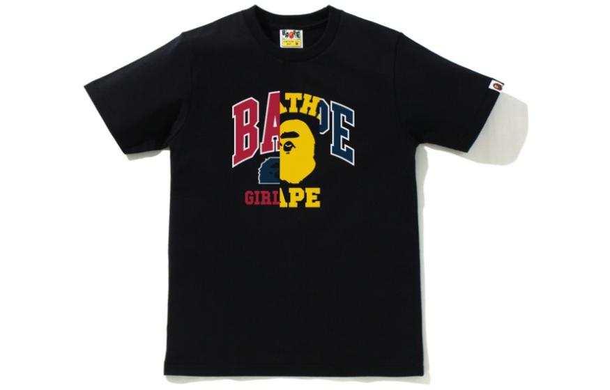 A BATHING APE T Shirts Women's Crew Neck Moderate Straight Fit