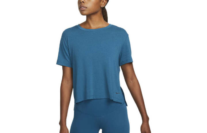 Nike Nike T Shirts Women's Dark Blue Crew Neck Moderate Straight Fit
