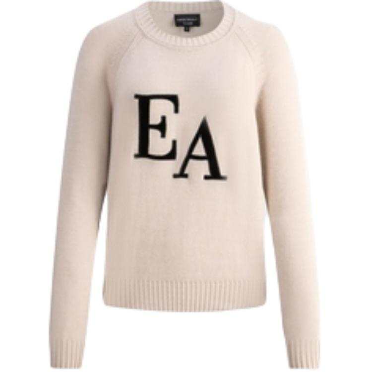 EMPORIO ARMANI 【Zoomed ImageryPrevious Season】logo-patch crew-neck jumper