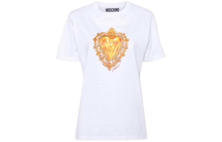 Moschino heart-print cotton T-shirt