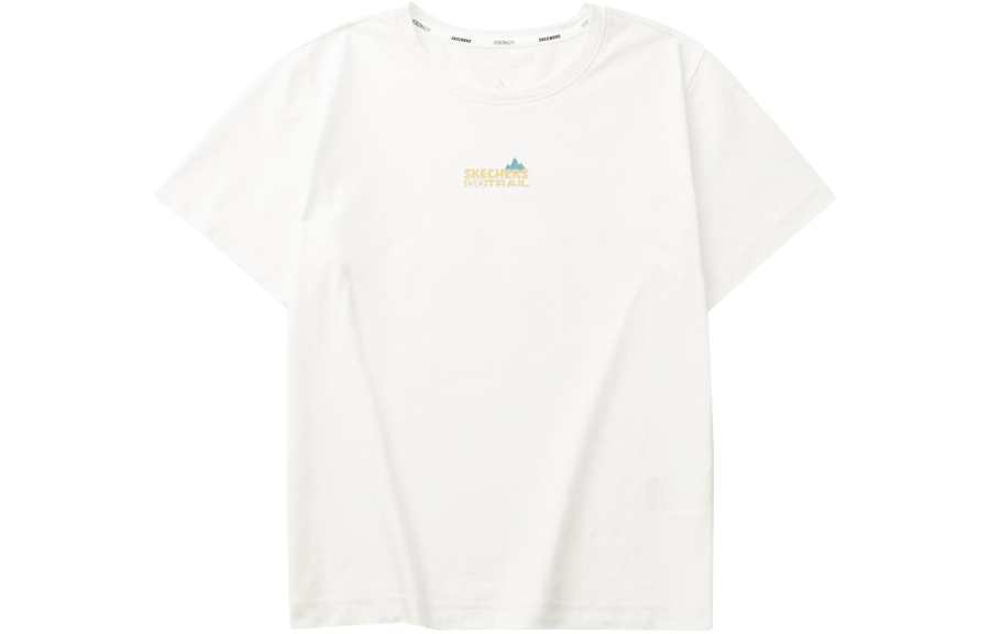 Skechers Set in Sleeve T Shirt Women's Marshmallow White
