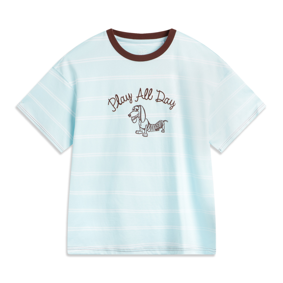 Li-Ning Li Ning x Disney T Shirt Women's Light Sky Blue/Standard White