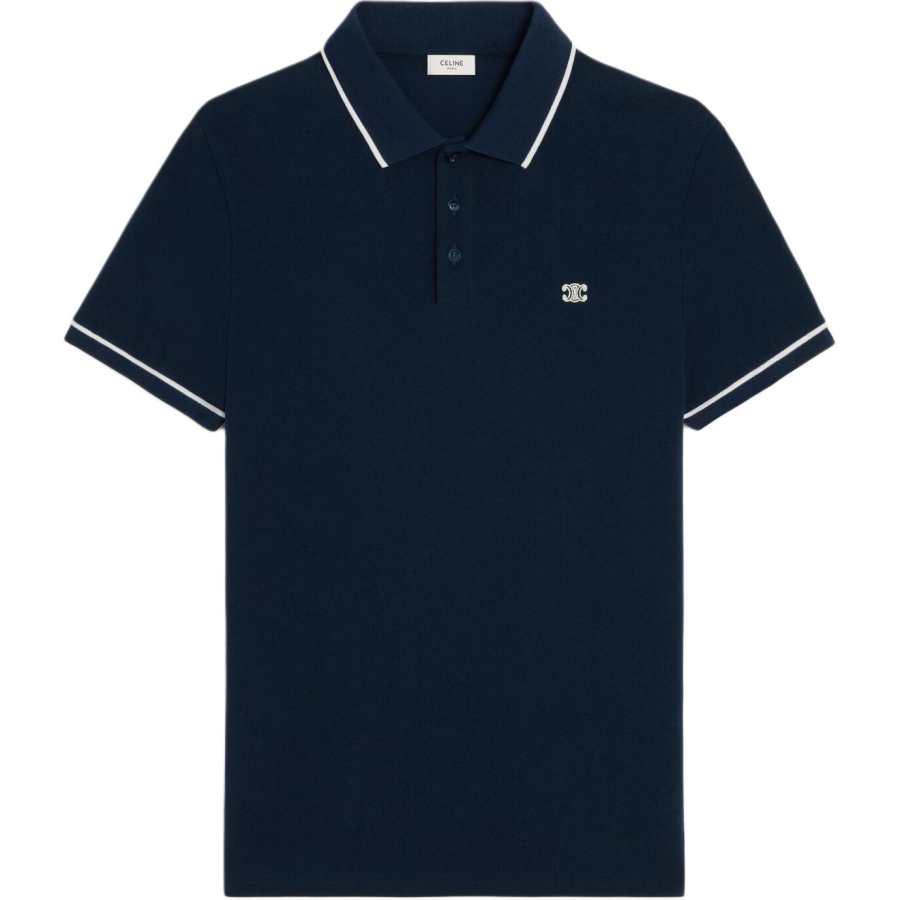 CELINE Classic Logo Embroidered Polo Shirt