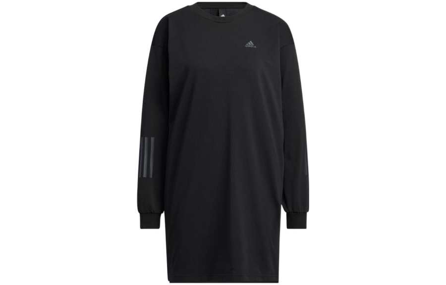Adidas Adidas T Shirts Women's Black Crew Neck Moderate Straight Fit