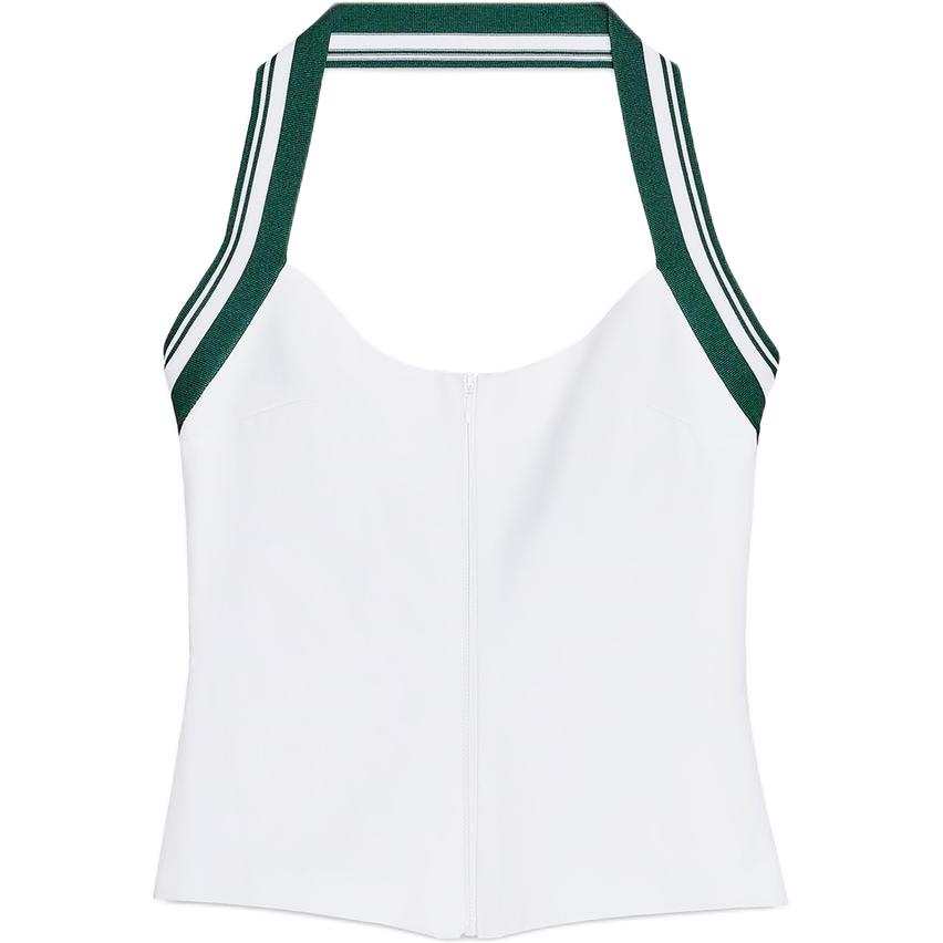 ZARA Tank Tops Women's White Moderate Halter Neck