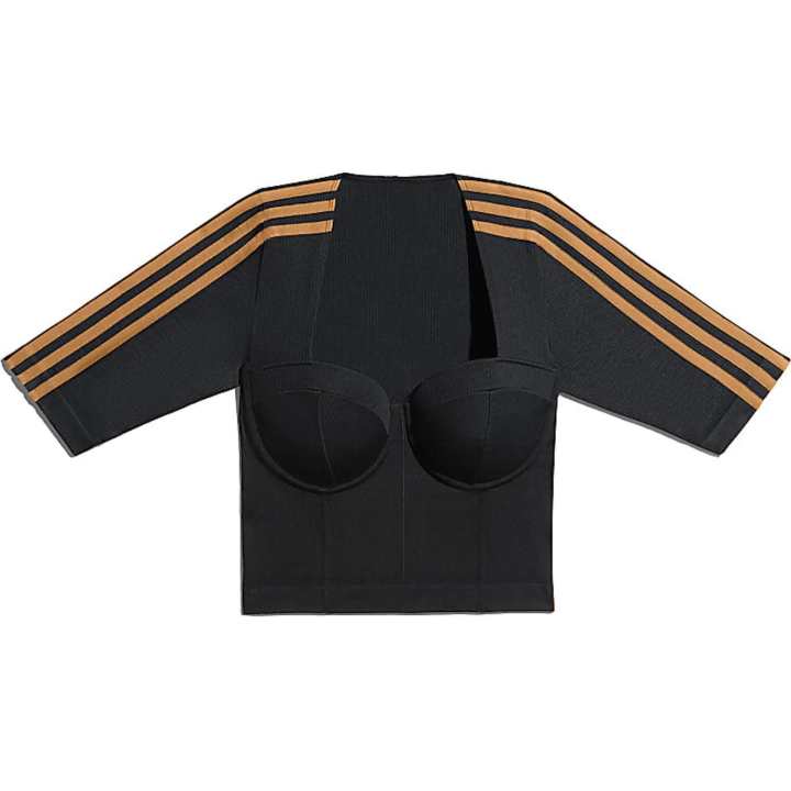 Adidas Adidas Ivy Park Circular Knit Crop Top Black