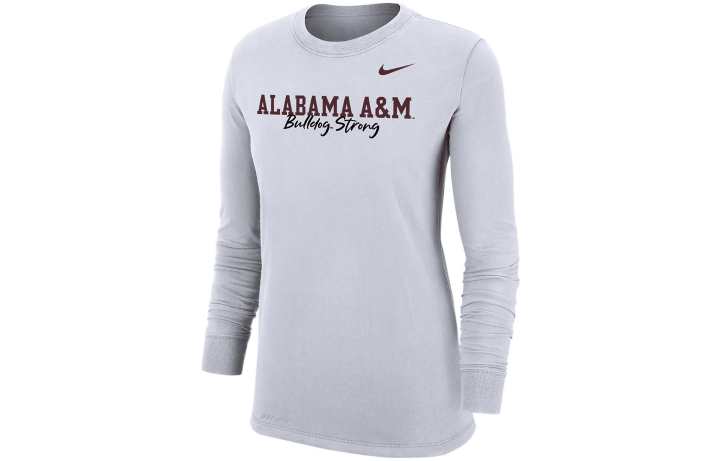 Nike Nike T Shirts Women's Gray White Crew Neck Moderate Straight Fit