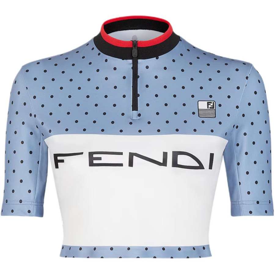 FENDI SS24 Crop Top Women's Light Blue