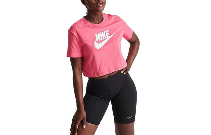 Nike Nike Crop Tops Women's Pink Crew Neck Moderate