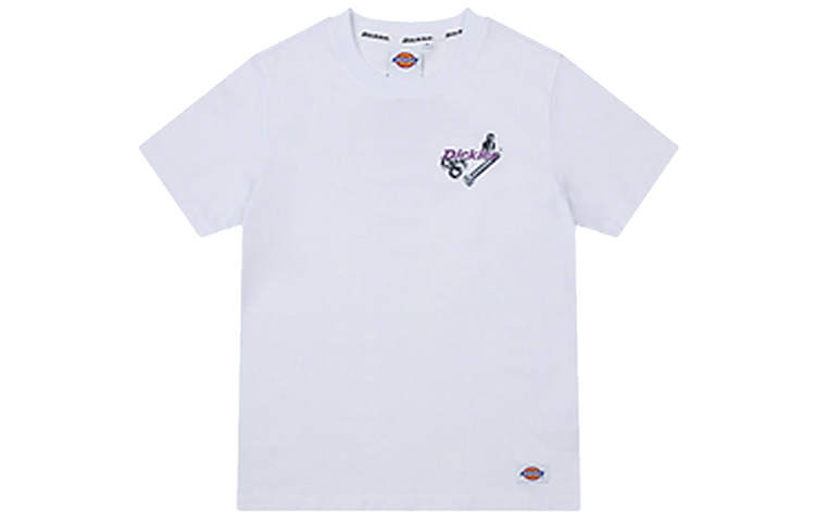 Dickies T Shirts Women's White Crew Neck Moderate Straight Fit