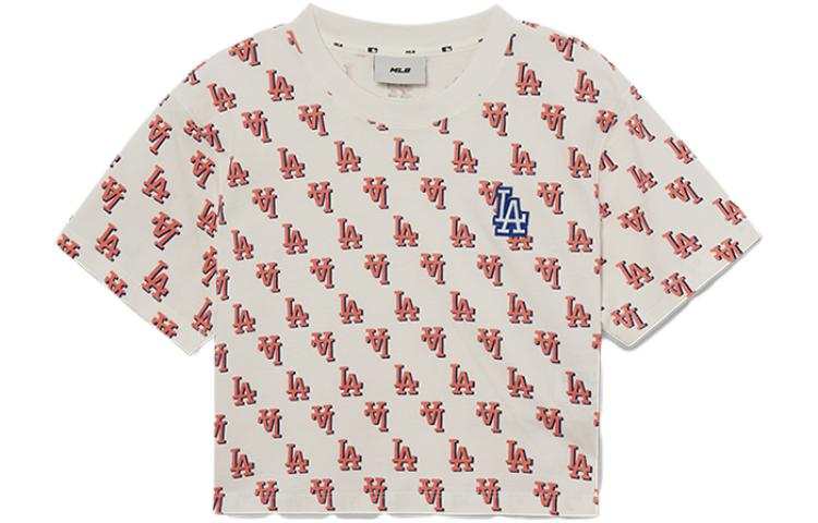 MLB MLB Los Angeles Dodgers Crop Top Women's Cream