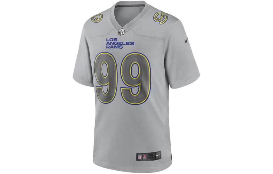 Nike Nike Fashion Football Jersey Rugby Jersey Los Angeles Rams, Aaron Donald Men's Gray