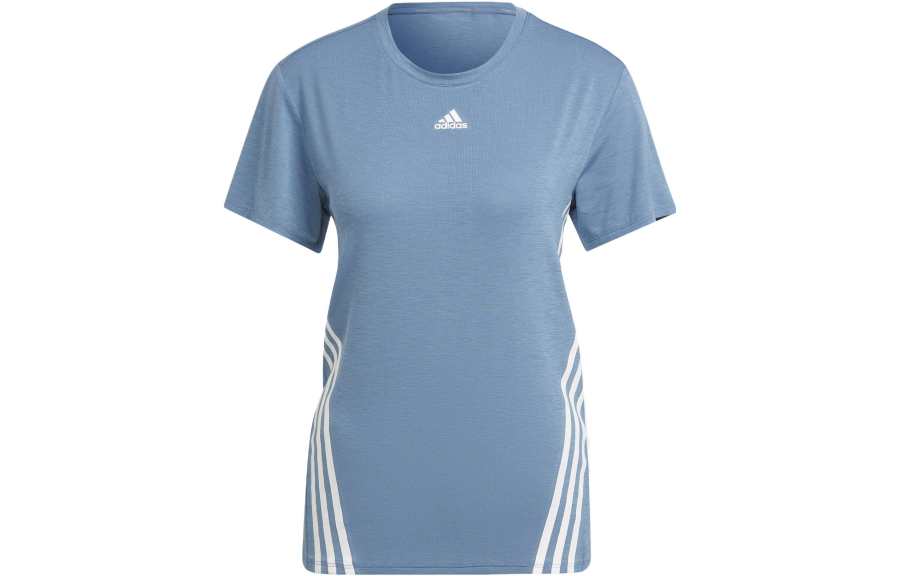 Adidas Adidas T Shirts Women's Blue Crew Neck Moderate Straight Fit