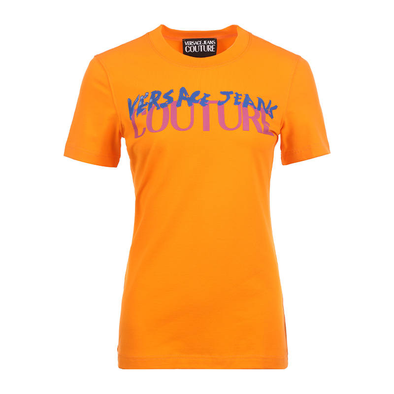 VERSACE JEANS COUTURE Logo Printed Crewneck T Shirt
