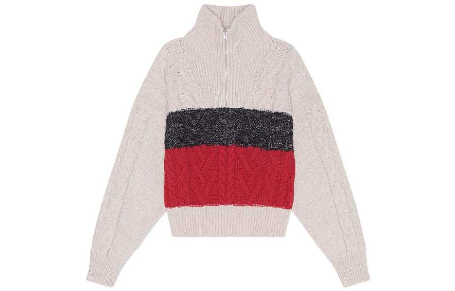 GANNI Chinese New Year Collection Sweaters Women's Mixed Color Black Turtleneck Moderate Other