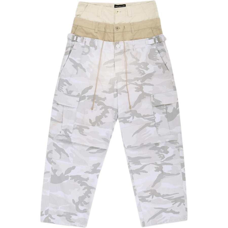 GRAILZ PROJECT G/R FW24 Casual Pants Men's White Camouflage