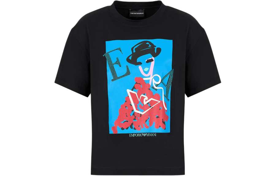EMPORIO ARMANI SS24 Drop Shoulder Sleeve T Shirt Women's