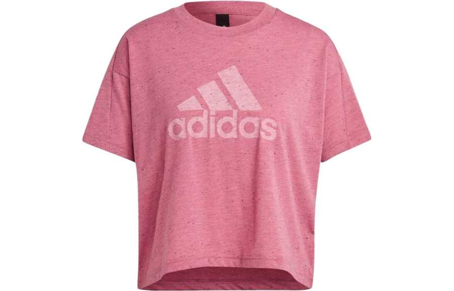 Adidas Adidas T Shirts Women's Pink Crew Neck Moderate Straight Fit