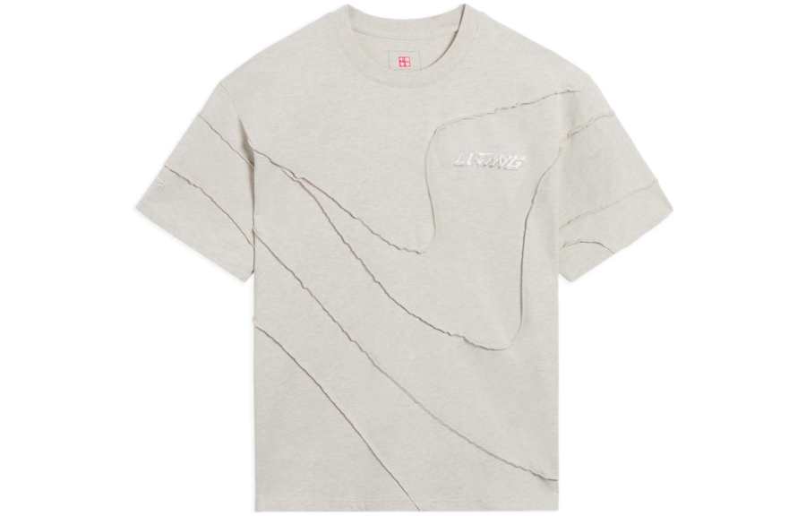 Li-Ning Li Ning T Shirts Women's 5 Color Dyed Crew Neck Moderate Straight Fit