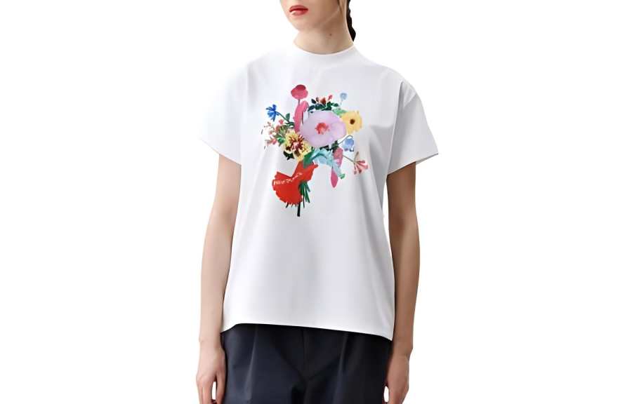 New Balance New Balance T Shirts Women's White Crew Neck Moderate Straight Fit