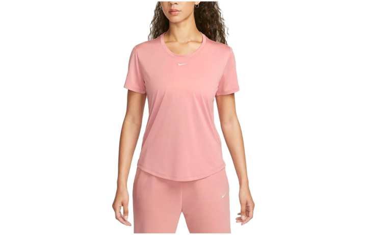 Nike Nike T Shirts Women's Pink Crew Neck Moderate Straight Fit