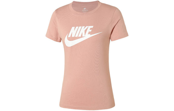 Nike Nike T Shirts Women's Fuchsia Crew Neck Moderate Straight Fit