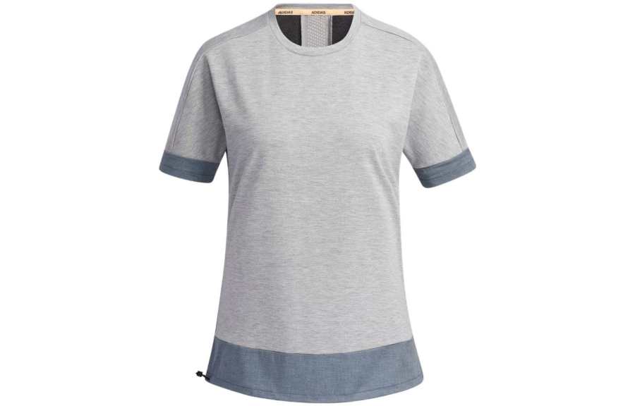 Adidas Adidas T Shirts Women's Gray Crew Neck Moderate Straight Fit