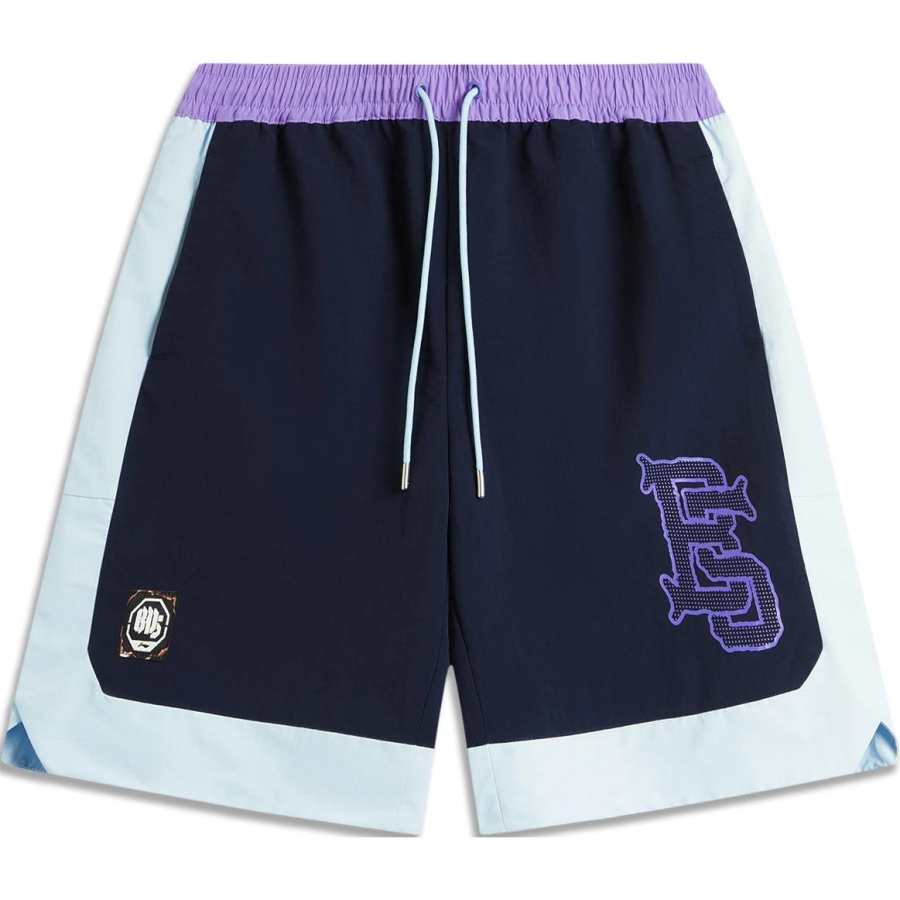 Li-Ning Li Ning Basketball Collection Sports Shorts Men's Dark Marine Blue/Sky Blue
