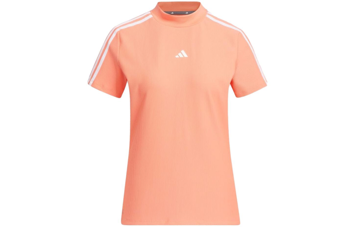 Adidas Adidas T Shirts Women's Orange Crew Neck Moderate Straight Fit