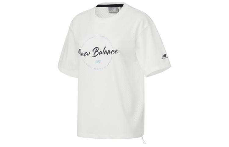 New Balance New Balance T Shirts Women's White Crew Neck Moderate Straight Fit