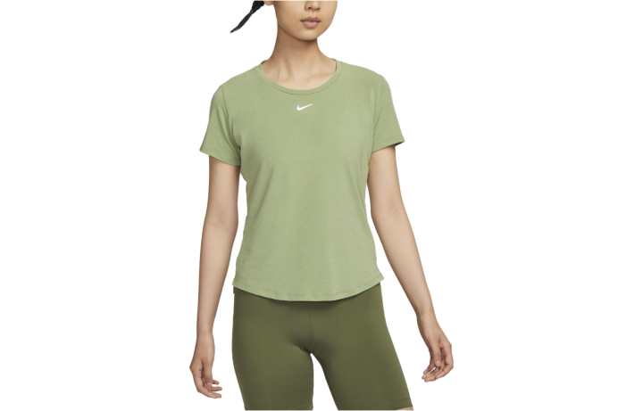 Nike Nike T Shirts Women's Oil Green Crew Neck Moderate Straight Fit