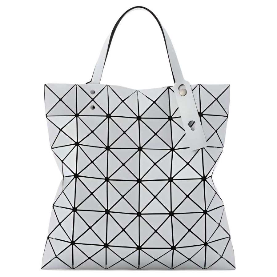 ISSEY MIYAKE PVC Handbag, Shoulder Bag Women's Light Gray