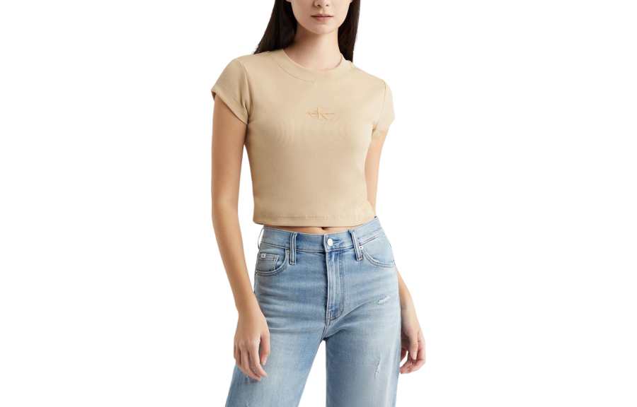 CALVIN KLEIN T Shirt Women's Warm Sand