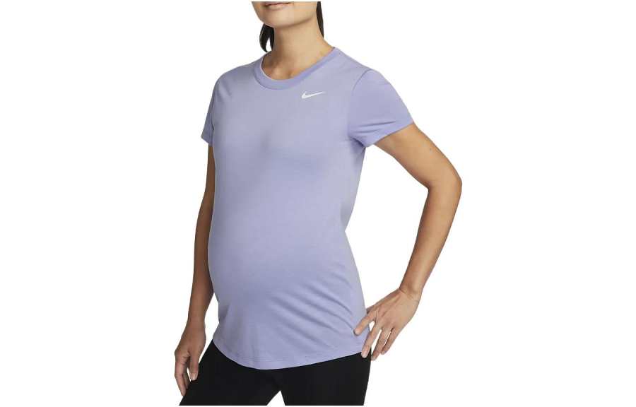 Nike Nike T Shirts Women's Purple Crew Neck Moderate Straight Fit