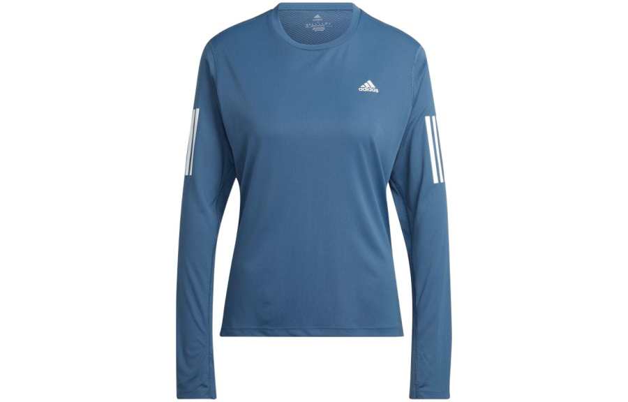 Adidas Adidas T Shirts Women's Blue Crew Neck Moderate Straight Fit