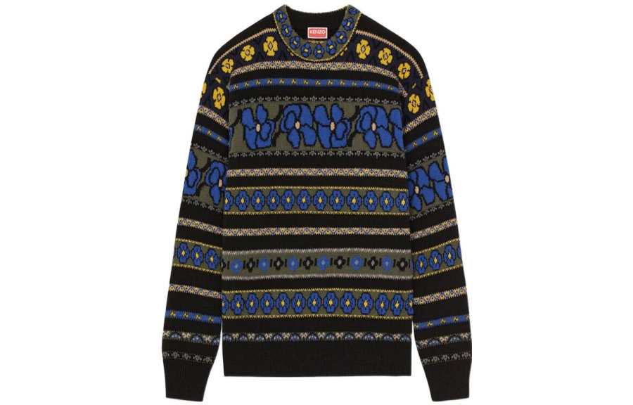 KENZO 【Previous Season】intarsia-knit virgin wool-blend jumper